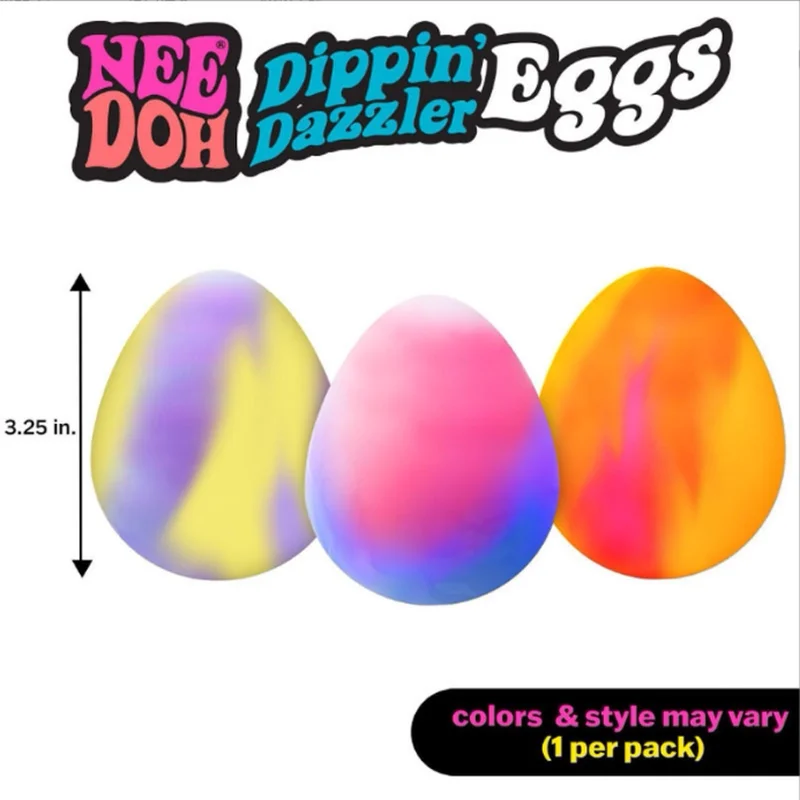 

Nee Doh Dippin Dazzler Egg Blind Box Water Activated Color Changing Slime Stress Relief Sensory Fidget Squeeze Kids Adults Toy