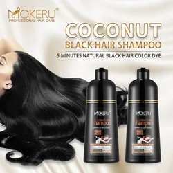 500ml Coconut Ginger Covering White Hair Shampoo Plant Shampoo Fast Black Hair Hair Dye Coloring Nourishing Shampoo