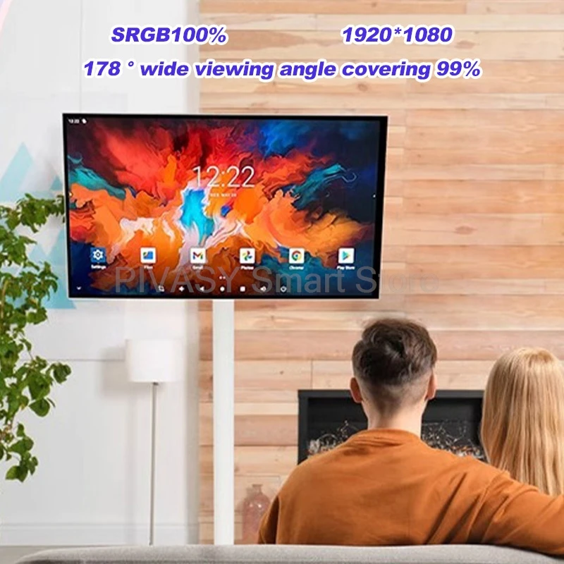 Pantalla táctil de 21,5 pulgadas, Android Smart TV, batería de 6000mAH, dispositivo BFF de 8 + 128G, Monitor móvil giratorio para gimnasio al aire libre en vivo