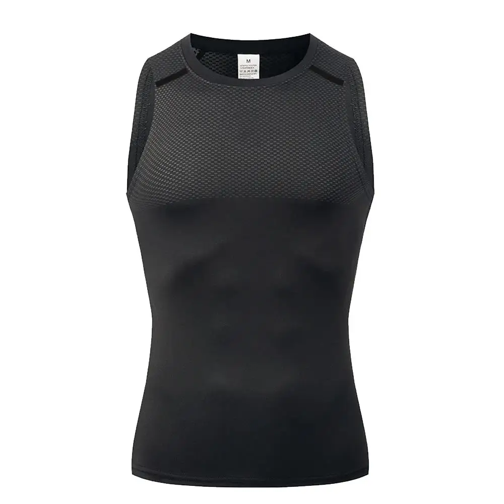 Men'S Vest Fitness Clothing Gym Quick Drying Breathable Outdoor Training Running Exercise Lightweight Elastic Sleeveless T-Shirt