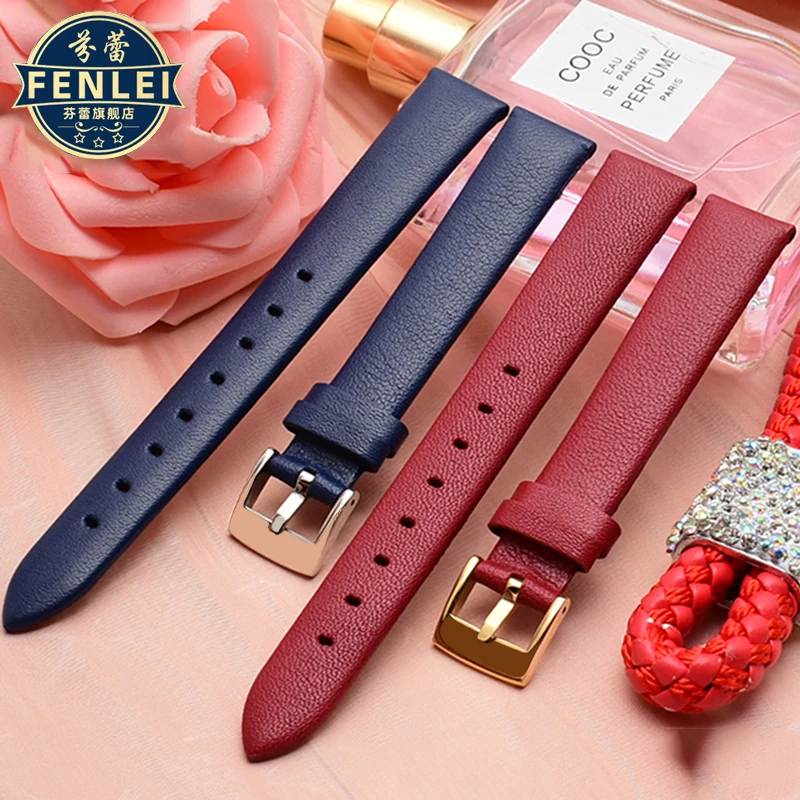 For S-warovski Fashion women's Genuine Leather Watch Strap 5158544 5158972 5295337 Waterproof Watch Band 12mm 14mm 16mm Bracelet