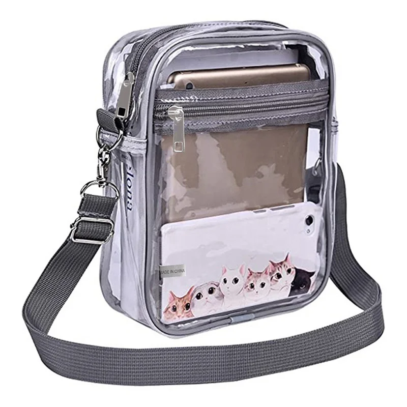 Transparent Crossbody Bag PVC Single Shoulder Women\'s Mobile Phone Bags Versatile And Simple Waterproof Small Square Bag