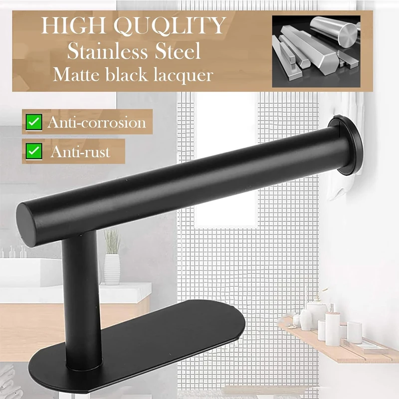 Adhesive Toilet Paper Holder Kitchen Roll Towel Rack Napkin Dispenser Absorbent Stand Tissue Hanger Bathroom Accessories