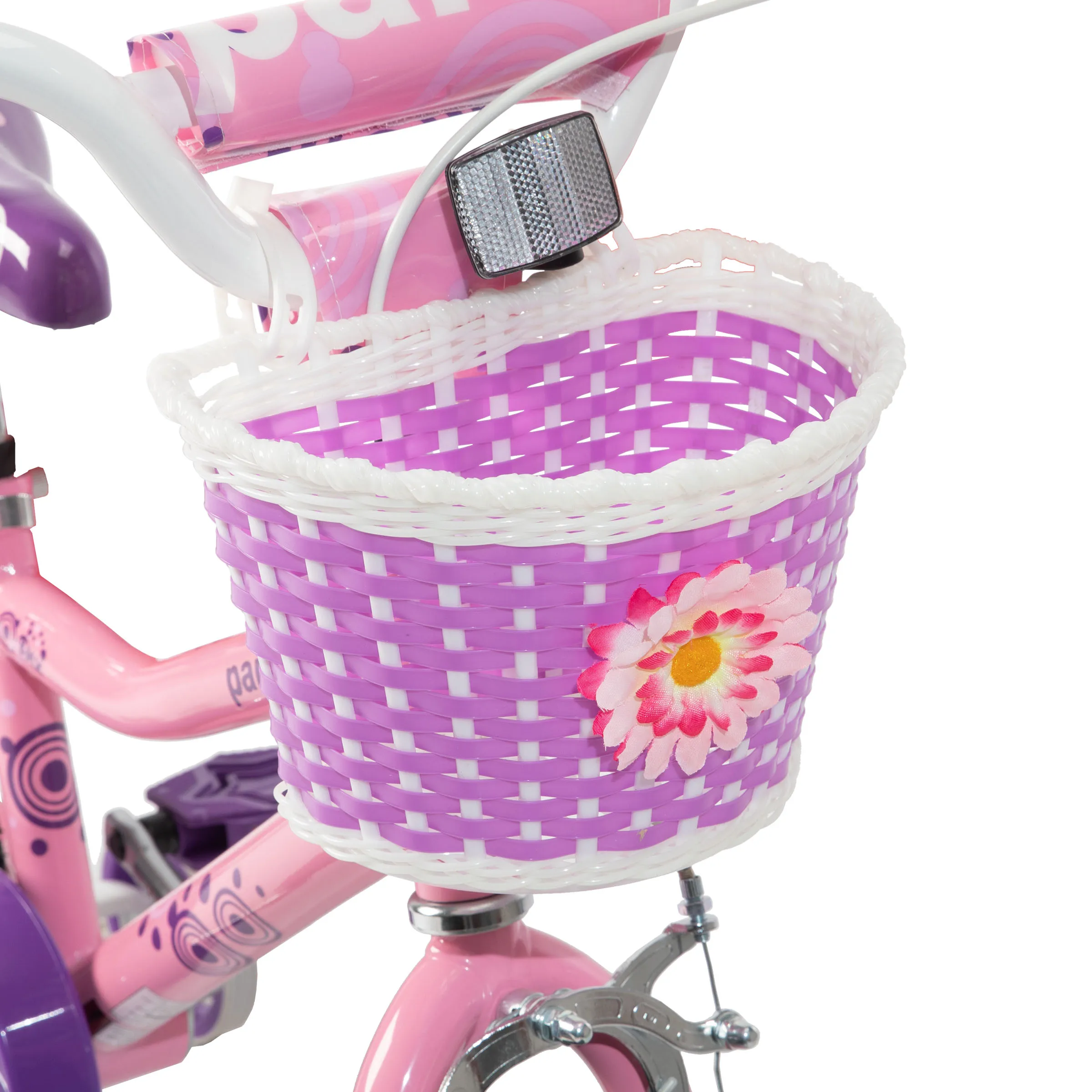 JOYSTAR Paris Girls Bike 14-20 Inch Training Wheels Handbrake Basket Kids Bicycle Ages 3-10Y view 3