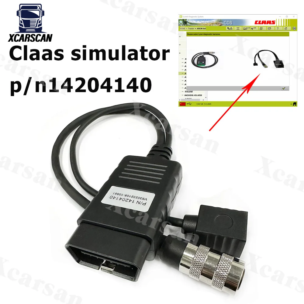 

For Claas simulator p/n14204140 diagnostic cable Work For CLASS agriculture tractor construction truck diagnostic tool