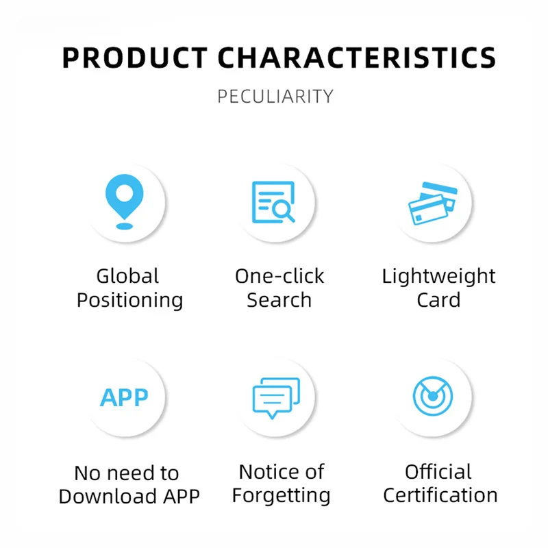 지갑 트래커 카드 충전식 슬림 파인더, 구글 나인모어 앱과 호환 (Apple 전용) - 수하물 태그, 여권용 품목 위치 추적기