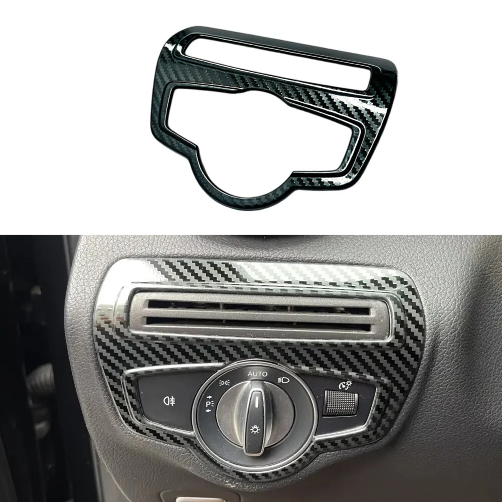 Dashboard Bezel Cover Headlight Switch Frame Premium Metal Texture for Factory Style Fitment Seamless Fit For Mercedes Models