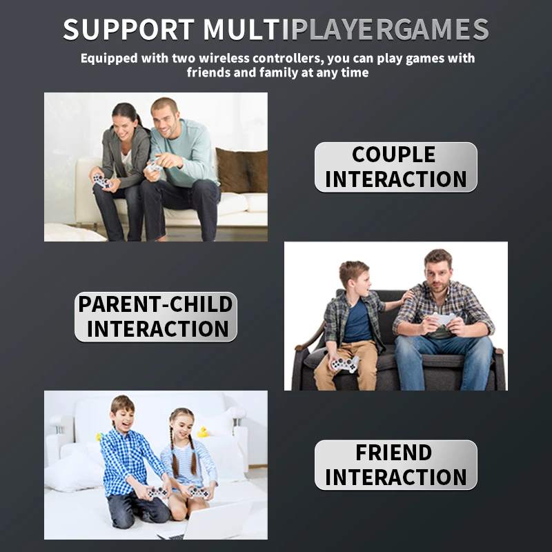 باوكدي Y6 المحمولة الرجعية لعبة فيديو اللاعبين يده 2.4G اللاسلكية لعبة تحكم 4K HD TV وحدة الألعاب عصا PS المحاكي