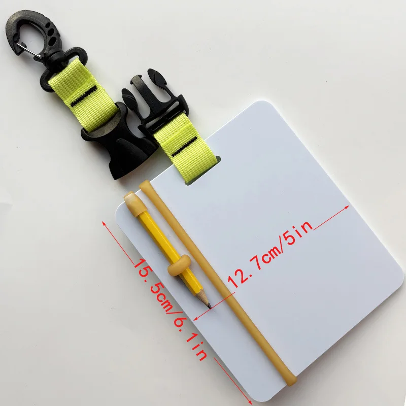 1 Page Scuba Diving Writing Slate Underwater Wordpad Underwater Diver Communication Gear Diving Logs with Pencil