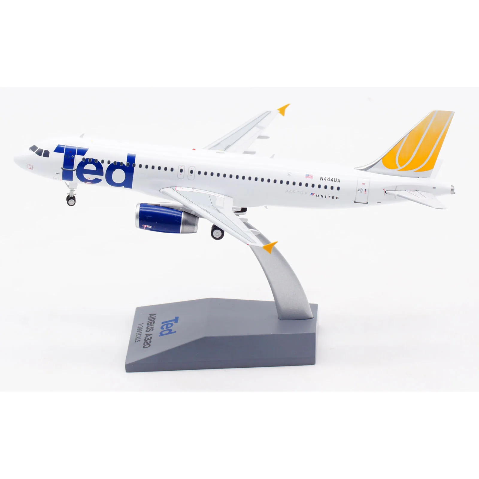 IF320UA0823 Alloy Collectible Plane Gift INFLIGHT 1:200 Ted United Airlines Airbus A320 Diecast Aircraft Jet Model N444UA