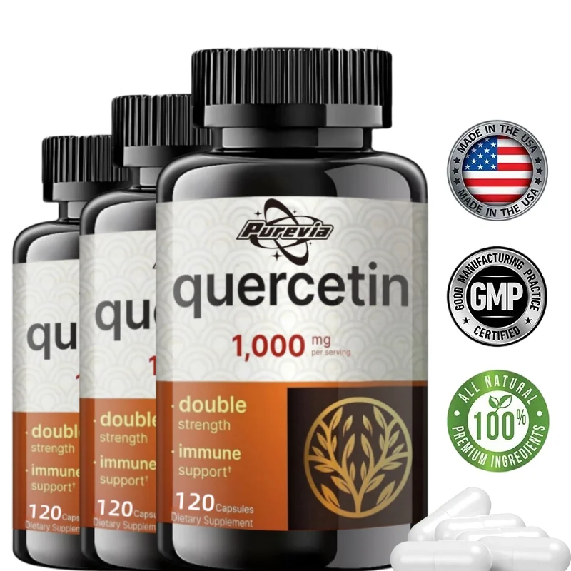 

Purevia Magical Formula Quercetin 1000mg 120 Capsules Vegetarian Capsule Supplement - Non Gmo - Gluten Free
