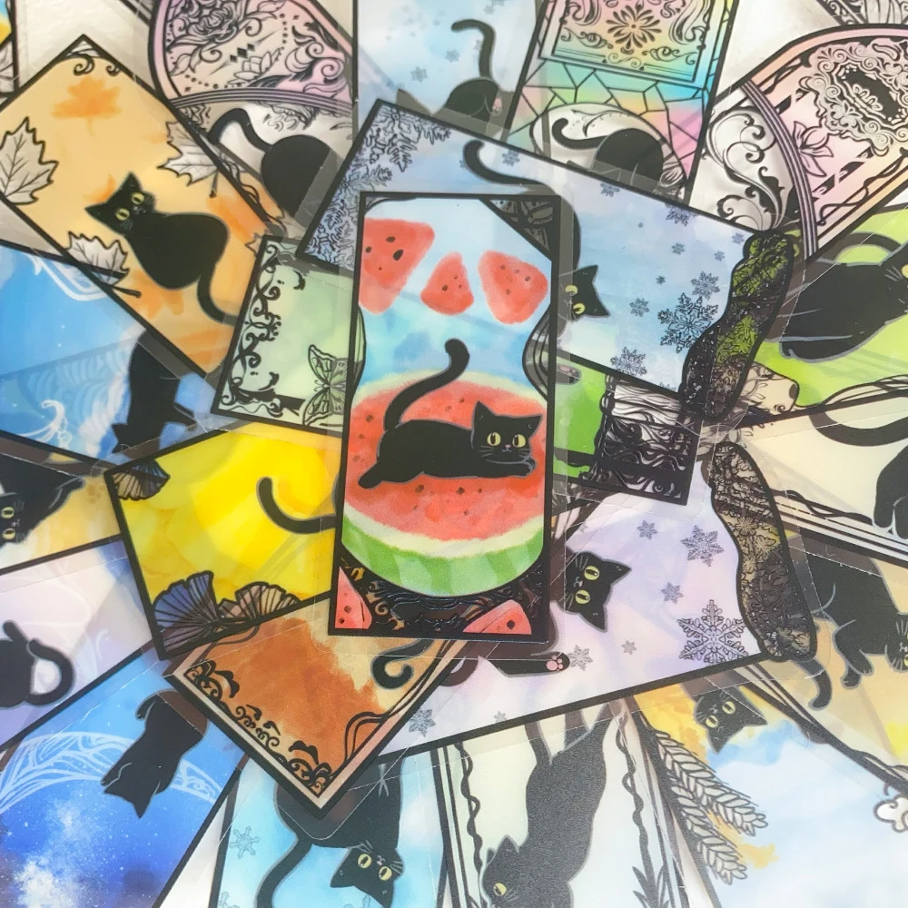 

10/30/50pcs Cute Gothic Balck Cat Cartoon Graffiti Stickers for Kid Toy DIY Skateboard Phone Laptop Guitar Kawaii Sticker Decals