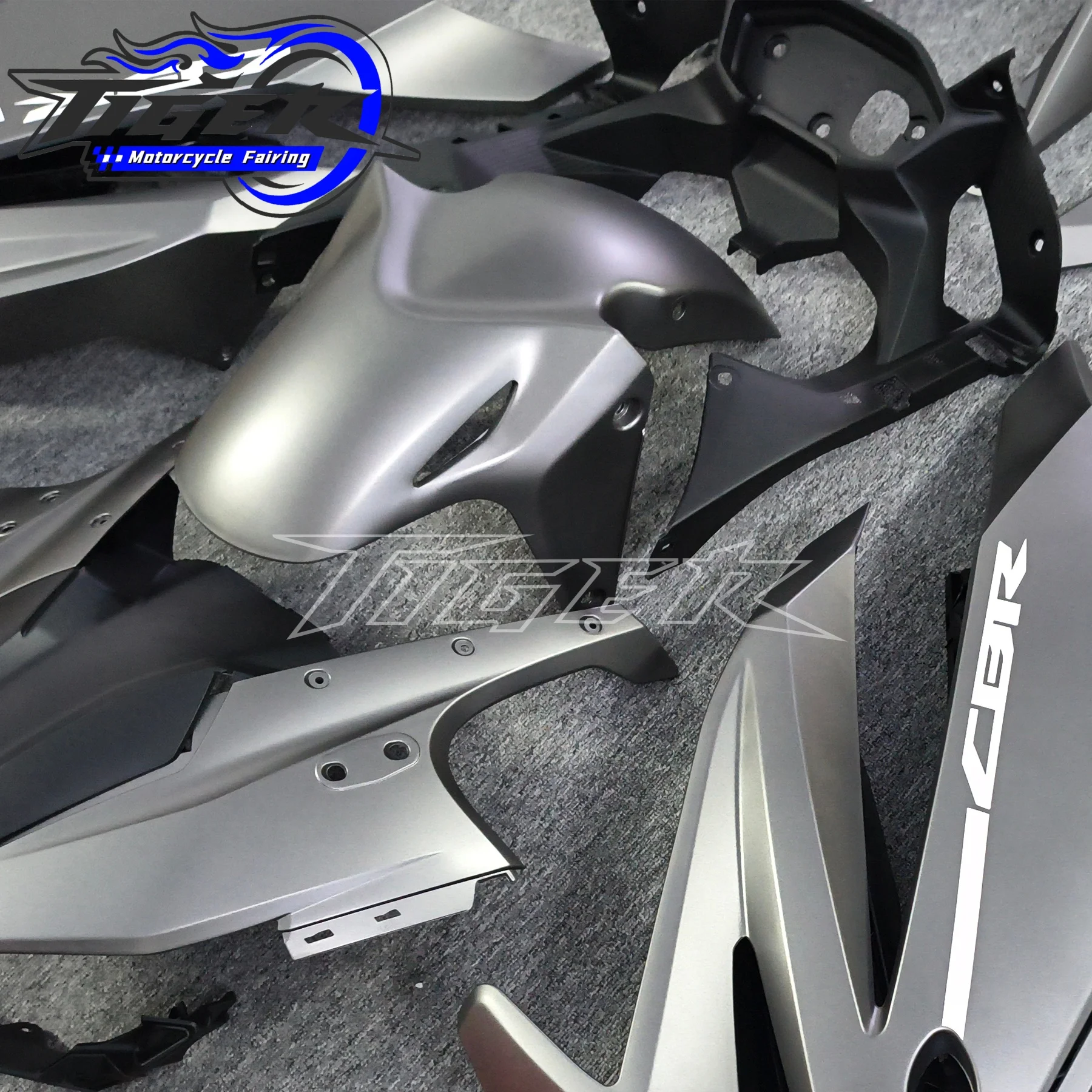 Custom Fairing kit for HONDA CBR500R 08 CBR 500R CBR500R 06 07 08 ABS Blake Silver Motorcycle Fairings set+gifts 5