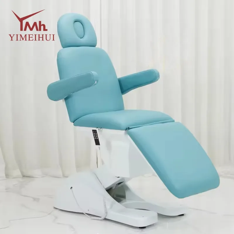 Full Electrical Medical Aesthetic Chair Facial Beauty Bed Doctors Facial Spa Bed Adjustable Reclining Eyebrow Lash Bed