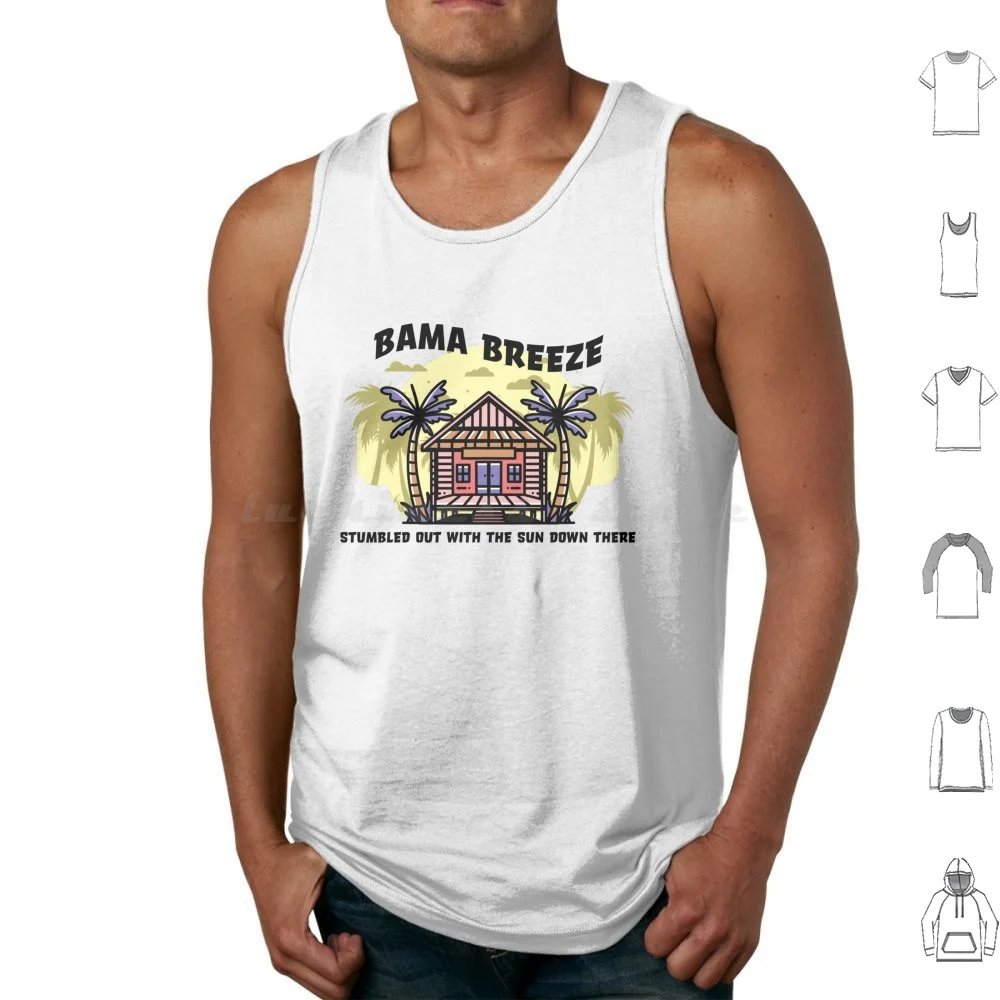 At The Bama Breeze Tank Tops Vest Sleeveless Parrothead Parrot Head Jimmy Buffett Buffet Bama Breeze Margarita Tropical Fins