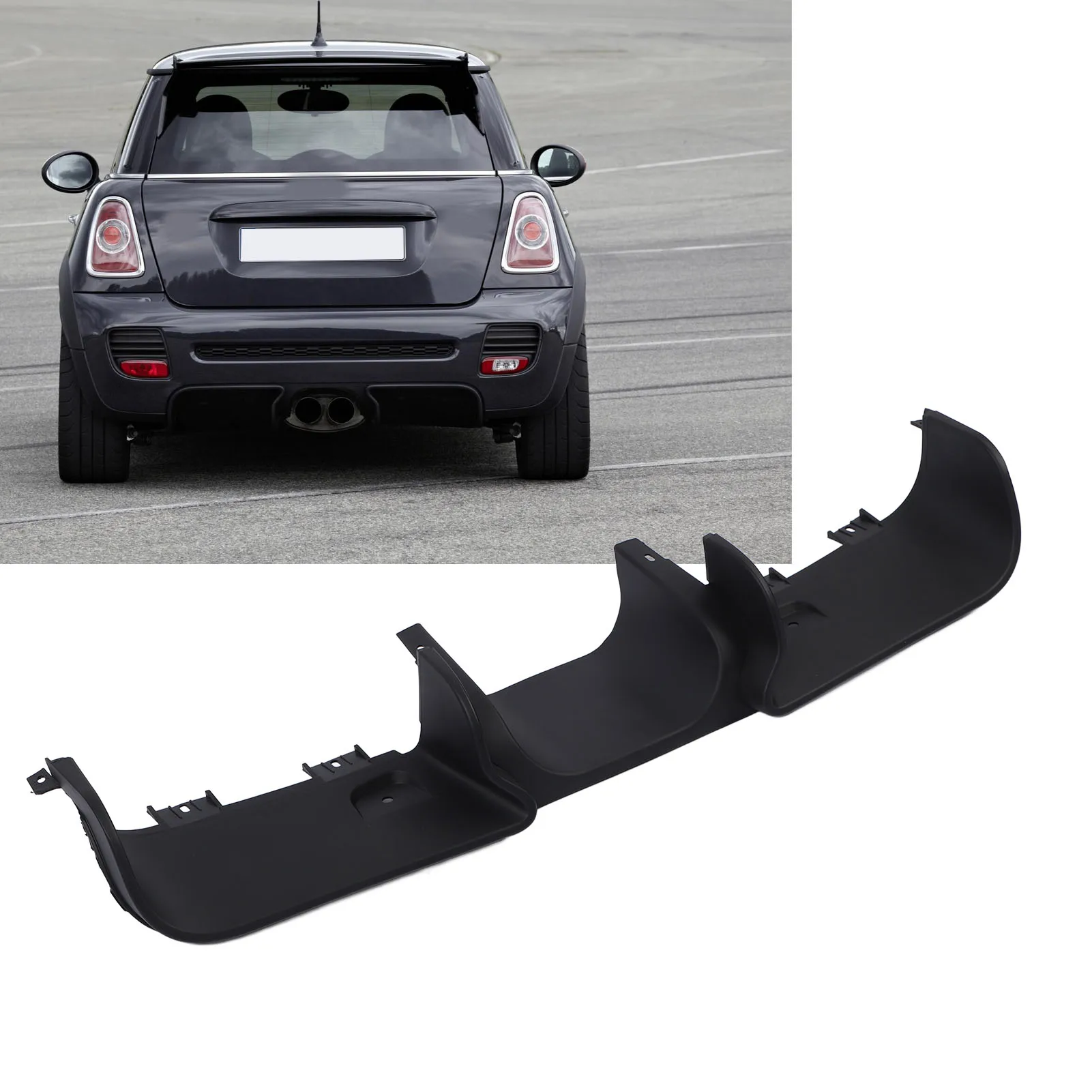 

Rear Center Diffuser 51747330558 ABS Replacement for MINI R56/R57/R58/R59 JCW Models 2007-2015 Rear Bumper