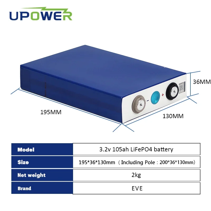 Golf Cart RV Forklift Grade A 3C  Lfp Cell Lithium Ion Batteries Solar Energy System lf105 Grade A battery 3.2v 105ah lifepo4