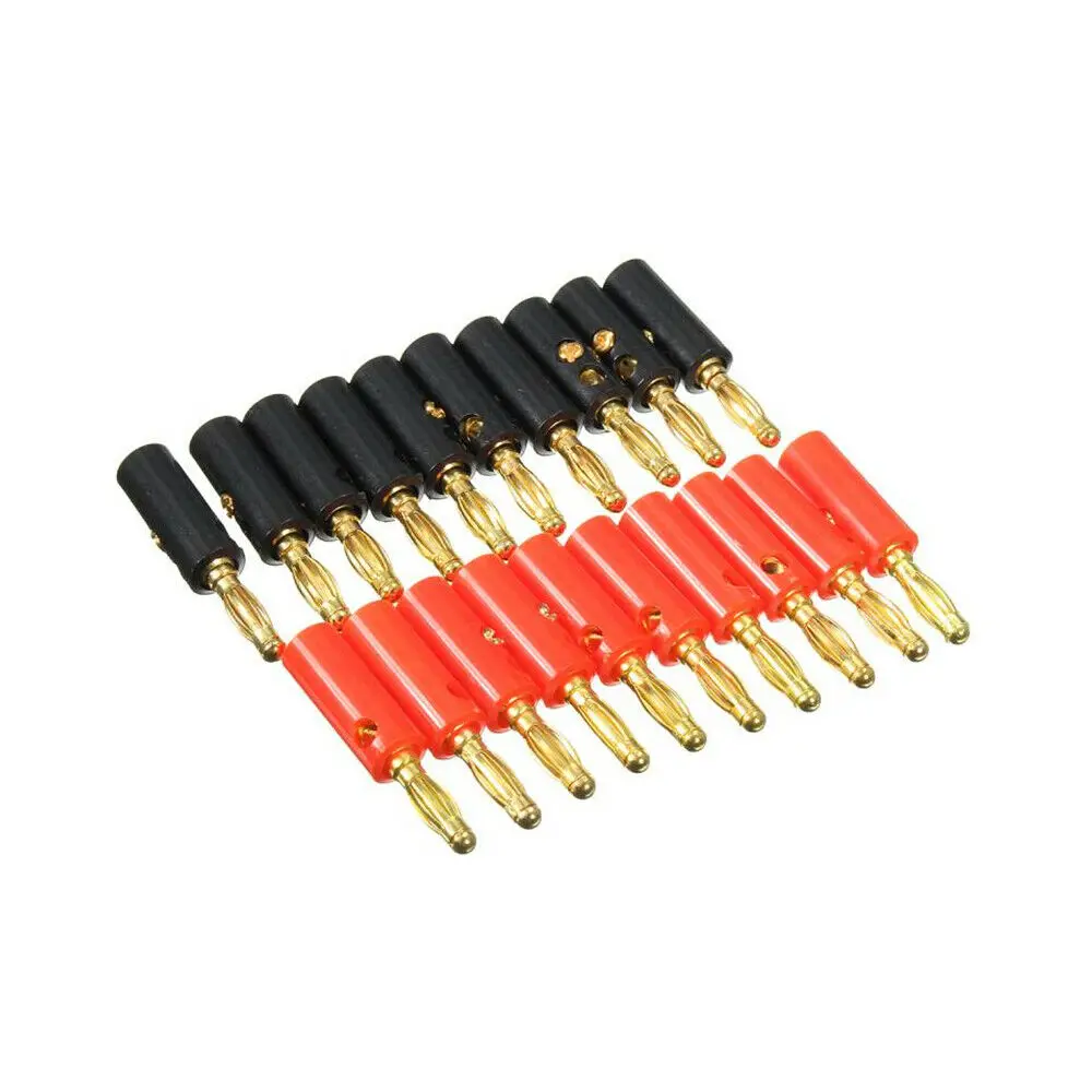 Plated Speaker Banana Connector Horn Speakers Gold 20pcs 4mm Banana Plug Compatible with up to 3mm of Speaker Cable