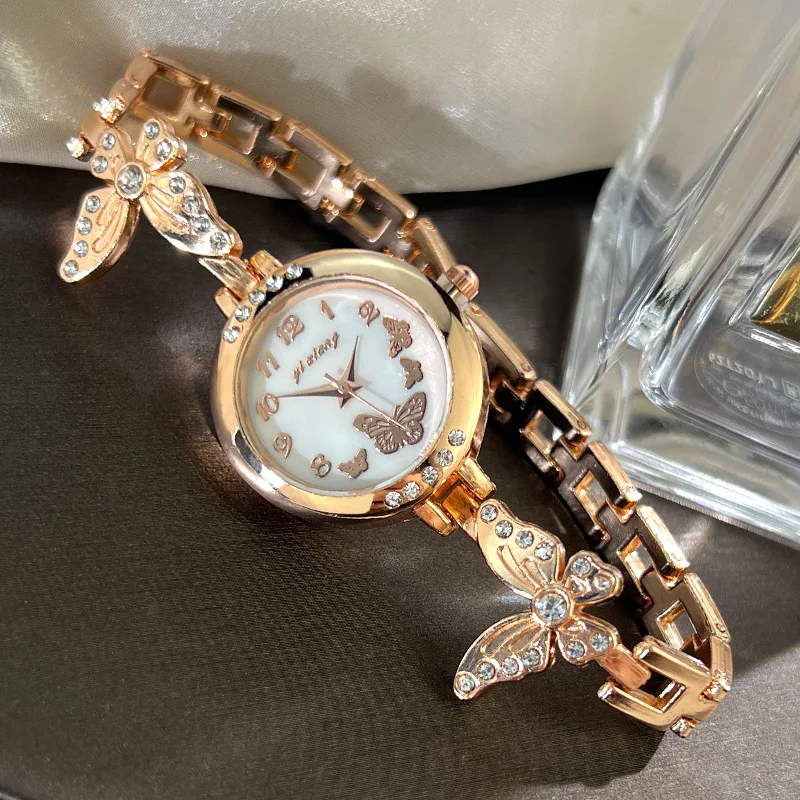 

Элегантные женские часы, роскошный браслет-бабочка со стразами, браслет, кварцевые часы Reloj Mujer, часы для девочек, подарок, Relojes Para Mujer
