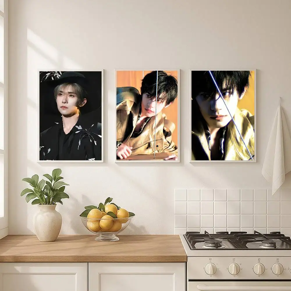 المغني الممثل جاكسون يي المشارك ورقة طباعة غرفة المعيشة المنزلي غرفة نوم مدخل بار مطعم مقهى الفن اللوحة الديكور