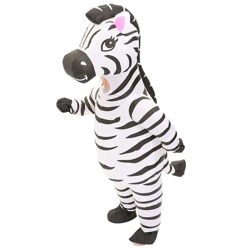 

Inflatable Costume Zebra Funny Blow Up Animal Costume Cosplay Party Christmas Halloween Costume Festival Costume Jumpsuit