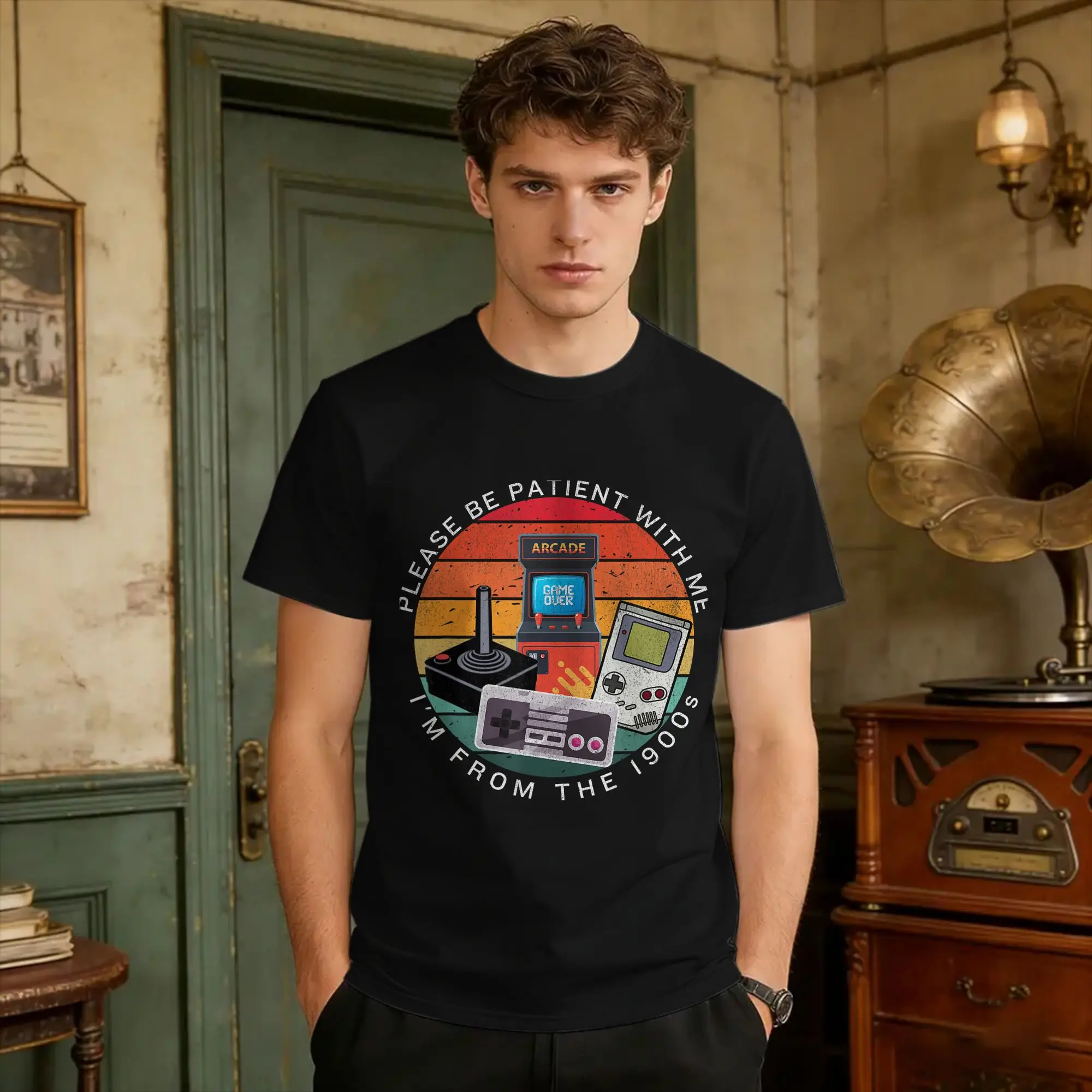 Funny Old Gamer Gaming Retro 80s 90s Video Game T Shirt Man  Classic T Shirts Summer Tee Shirt Wholesale Oversized Tops