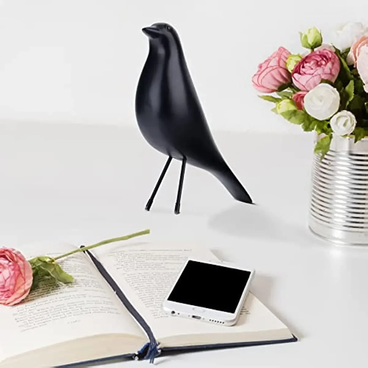 Eames Bird Figurine Resin Bird Statue Sculpture Modern Minimalist Bird Decorative Ornaments for Living Room Bedroom Office Decor