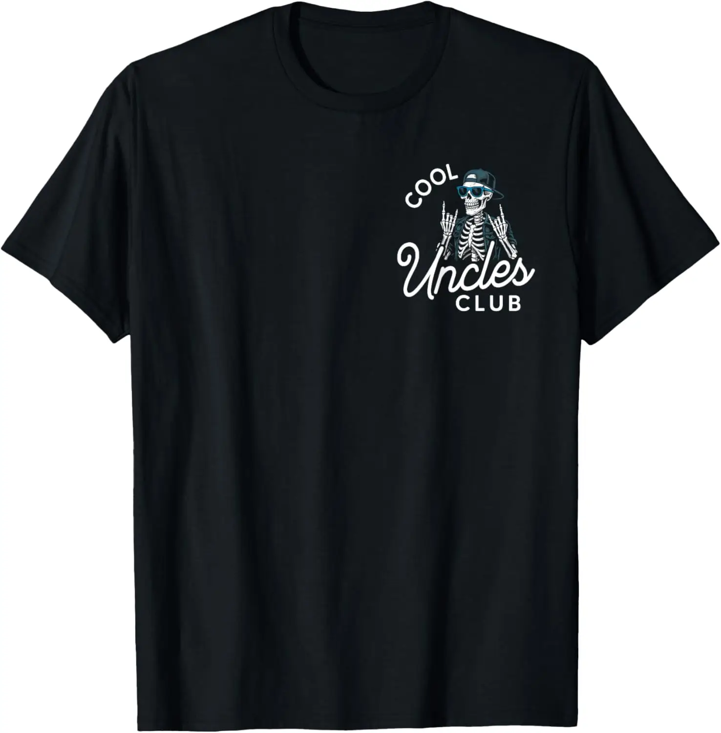 Cool Uncles Club Shirt Funny Skeleton Men Uncle T-Shirt 100% Cotton Trendy Y2K Short-Sleeve Tee-Soft, Quick-Drying,