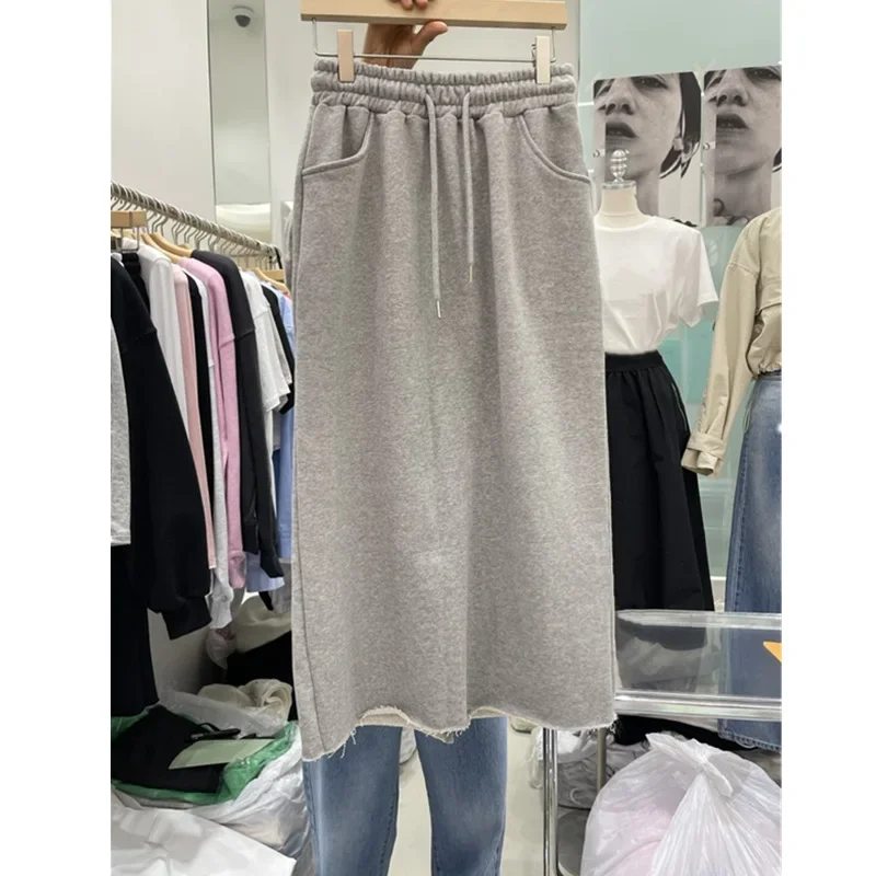 Greyskirt Women's Elastic Waist Straight-leg Dress 2023 New Summer Slimming Versatile A- line Long Dress