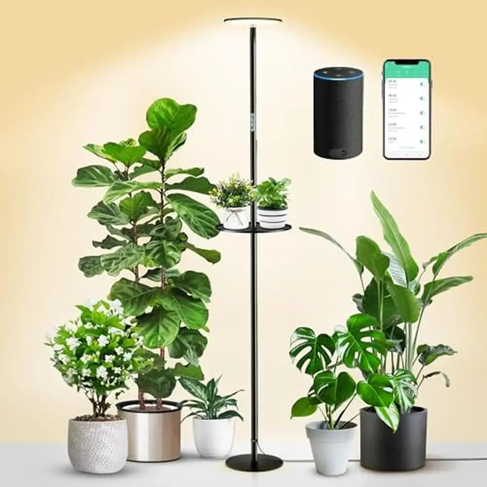 

Full Spectrum Smart Plug LED Grow Light 40W 69'' Adjustable Height Floor Lamp Indoor Plant Growth APP Control Timer High