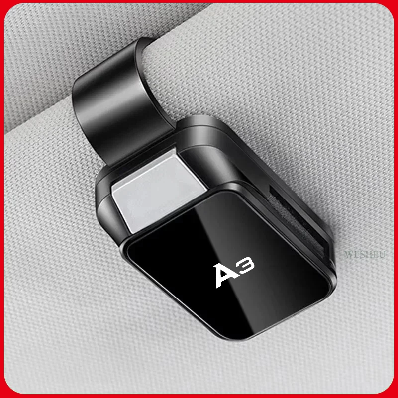 

Car Glasses Holder For Audi A3 S3 RS3 8P A1 A4 A6 Eyeglasses Portable Storage Clip Glasses Case Car Interior Storage Accessories