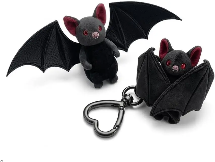 Plush Bat Keychain 2-in-1 Transformable Gothic Bag Charm