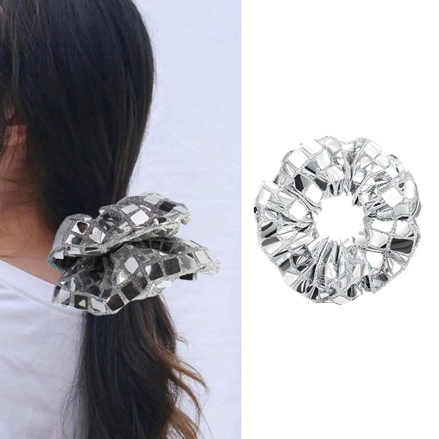 1 pz creativo palla da discoteca paillettes elastici per capelli fascia per capelli per anni '70 musica discoteca tema compleanno addio al nubilato decorazione della festa nuziale