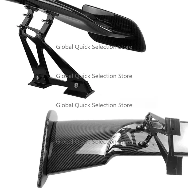 Universal Car Rear Spoiler Wing 145cm, Style Carbon Fiber Trunk Lid Wing Lip, Sedan Body Kit Tuning Decoration Accessories view 5