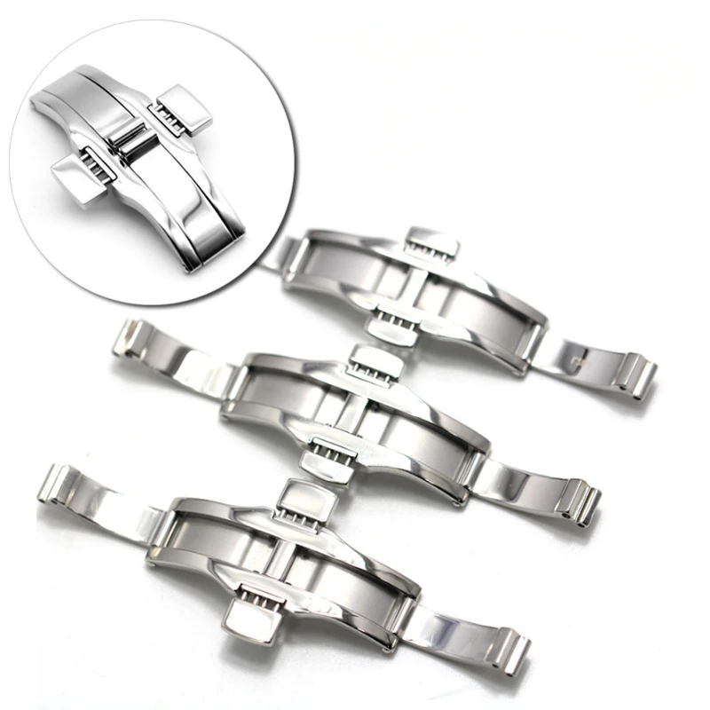 3/4.5/6mm Watch Buckle Part for Tissot T1853 T035617 T035439 Butterfly Button Strap Buckle Metal Clasp 15/17/19/21/22/23/25/27mm