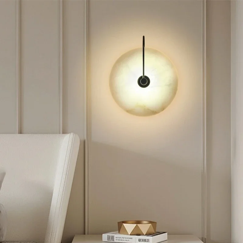 

Современный мраморный настенный светильник, светодиодный прикроватный светильник для спальни