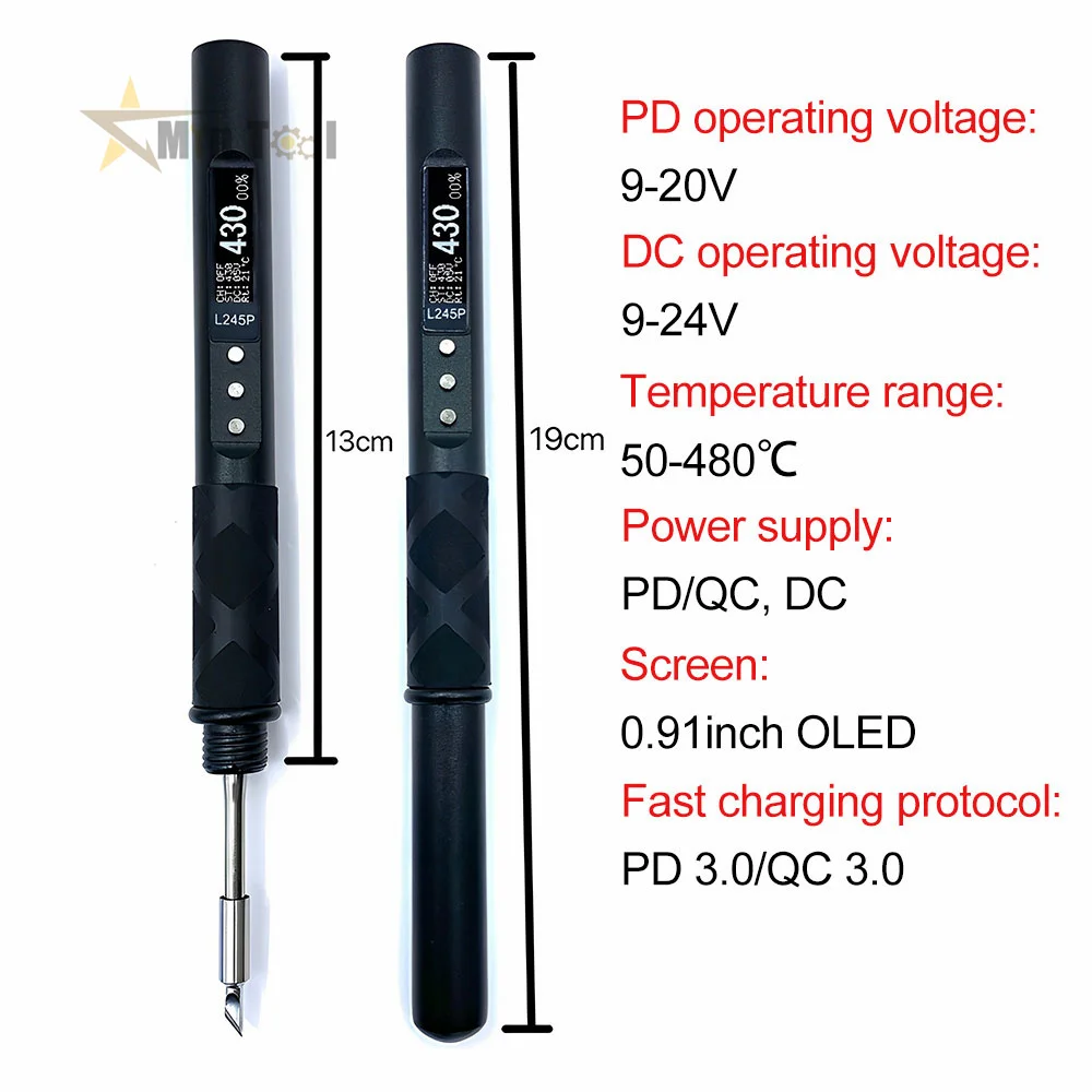 PD 65W Soldering Iron Pen For JBC245 L245 L245P Fast Heat Solder Iron CNC Shell DC 90W For DIY Electric Repair Tool