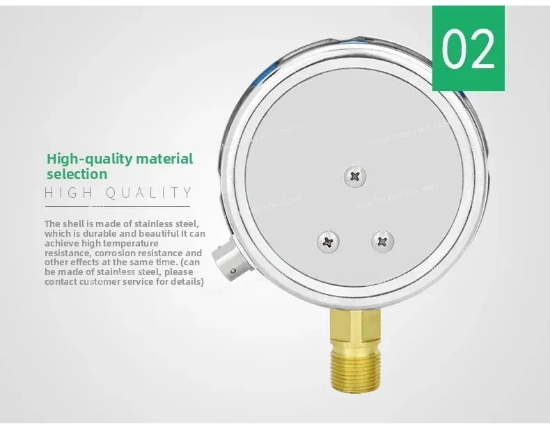 YNXC-100 Shockproof Electric Contact Pressure Gauge, Vacuum Gauge,  Shockproof 0-1 1.6 2.5MPA Full Specifications