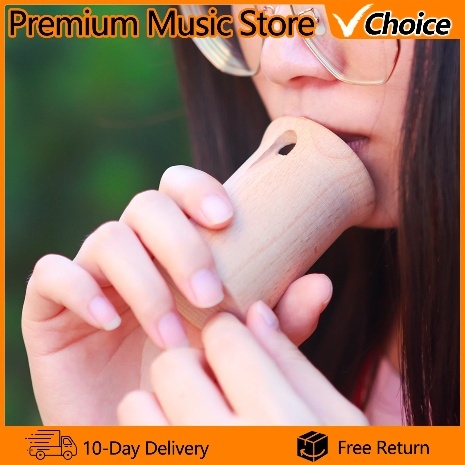Wooden Bird Whistle Call Music Instrument Natural Beechwood Sound Tools Smooth Safe Edge Non-Toxic Early Education Accessories