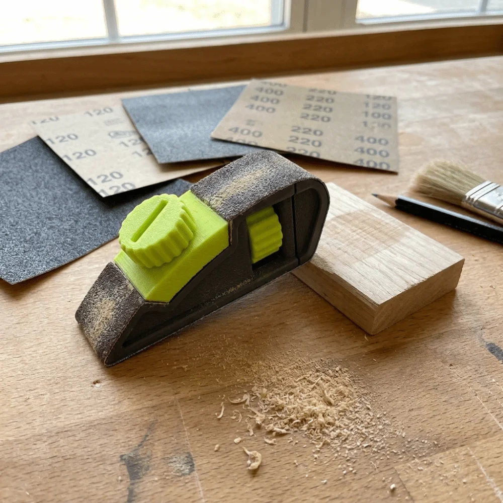 2pcs Adjustable Tension Handheld Sandpaper Holder Sturdy Material Lightweight Design Portable Polishing Bracket
