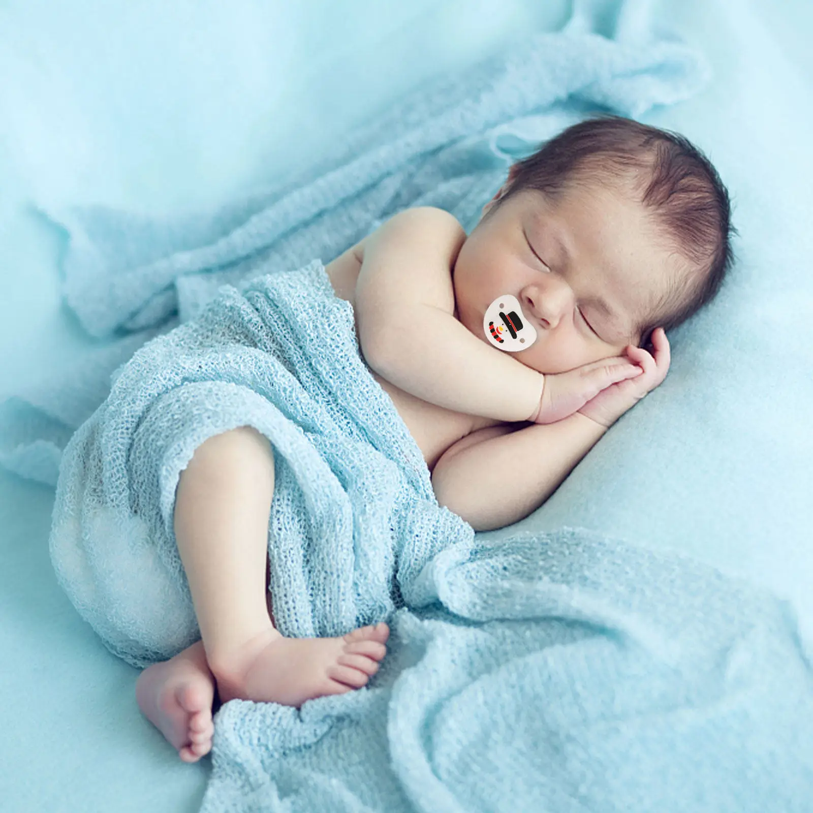 

2Pcs Baby Pacifier Silicone Soft Liquid Material Ergonomic Design Comfortable Bite Creative Infant Soother Newborn Mouth Care