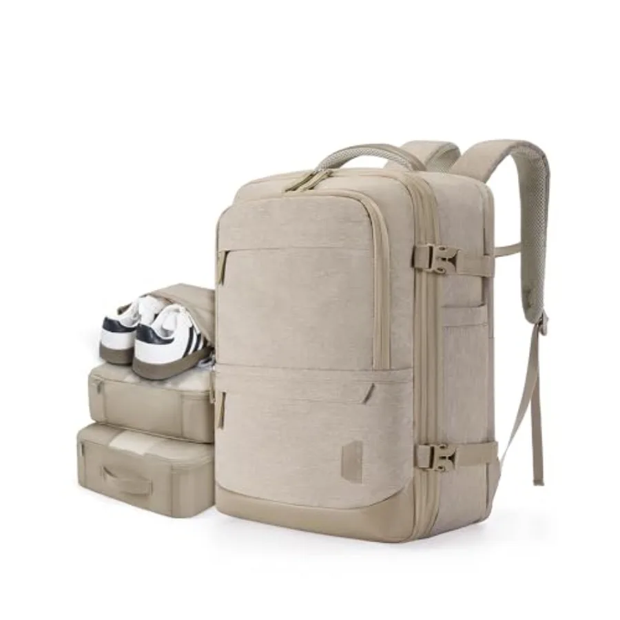 

Рюкзак BAGSMART Compression Travel Backpack 40L, расширяемый, для ручной клади, с органайзерами, водонепроницаемый, для путешествий на выходные