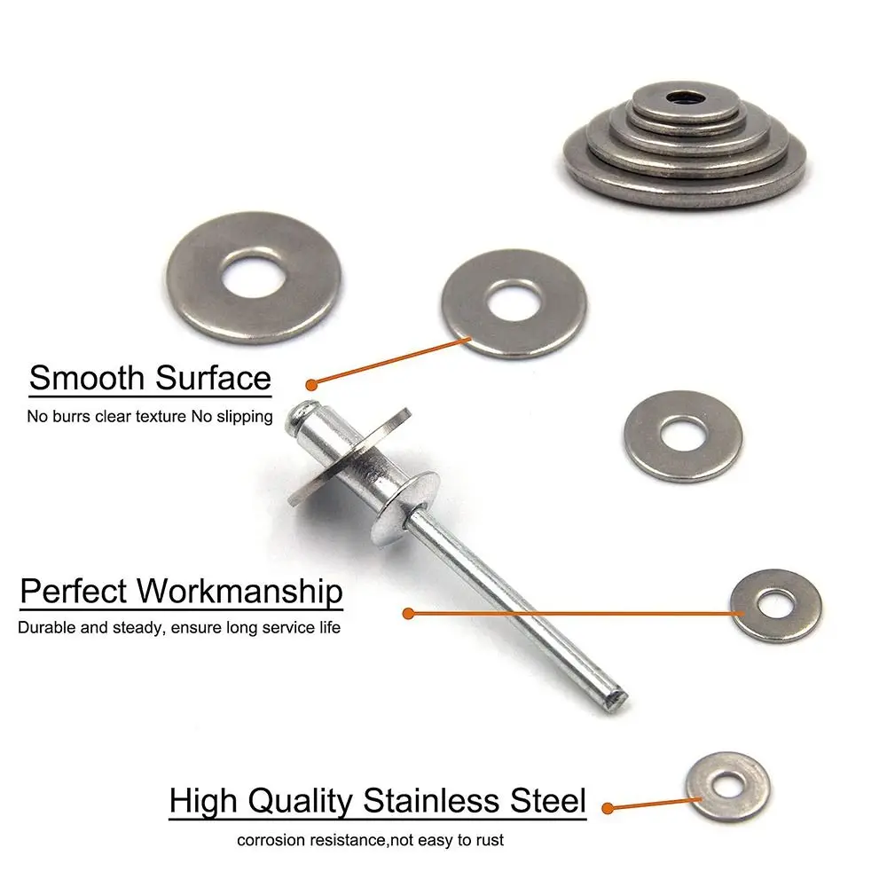 

100 шт. плоские шайбы разных размеров, высокопрочная утолщенная перегородка, увеличивающая простая шайба из нержавеющей стали, промышленное использование
