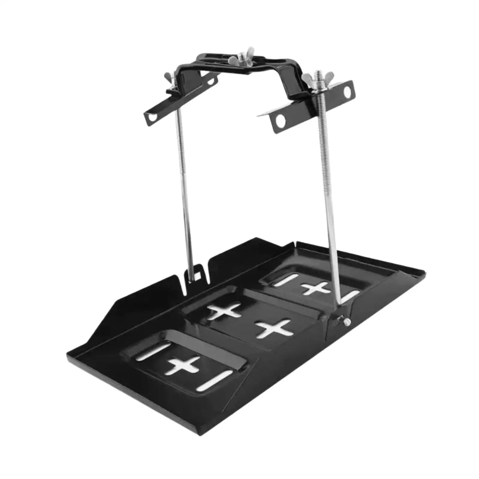 

Черный железный регулируемый кронштейн-держатель для аккумулятора, зажим для защиты автомобильного аккумулятора и универсальный автомобильный аксессуар