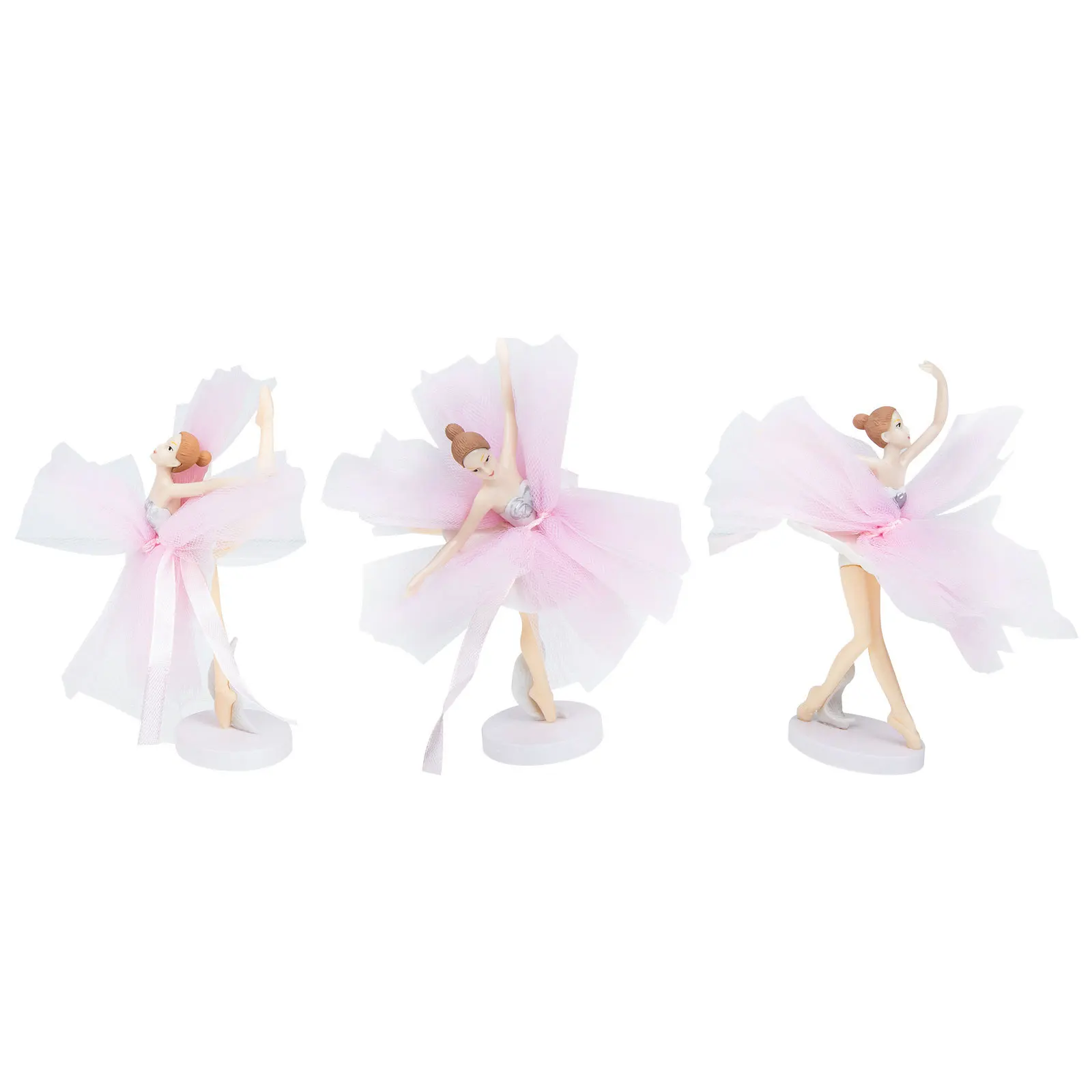 

3Sets Adorable Ballet Girl Cake Topper Creative Ballerina Decoration for Birthday Cake Baking Party Dessert Ornament Decoration