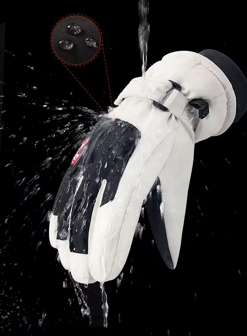 

Зимние мужские и женские лыжные перчатки, ветрозащитные, теплые, водонепроницаемые, флисовые, с сенсорным экраном, нескользящие, сноубордические, снегоходные, велосипедные, лыжные перчатки