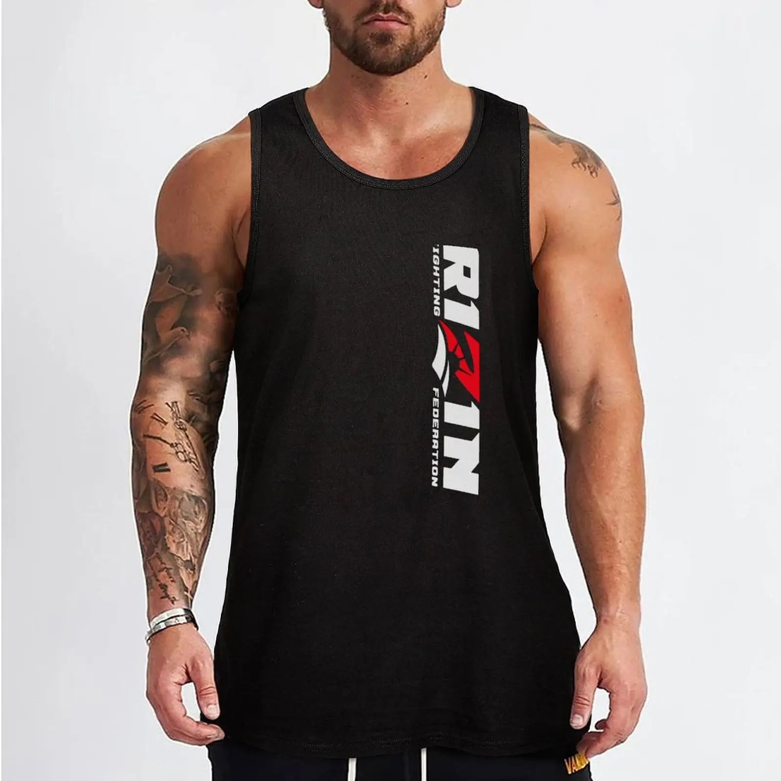 RIZIN Fighting Federation Tank Top cotton t-shirts man Men's sports t-shirt singlet for men