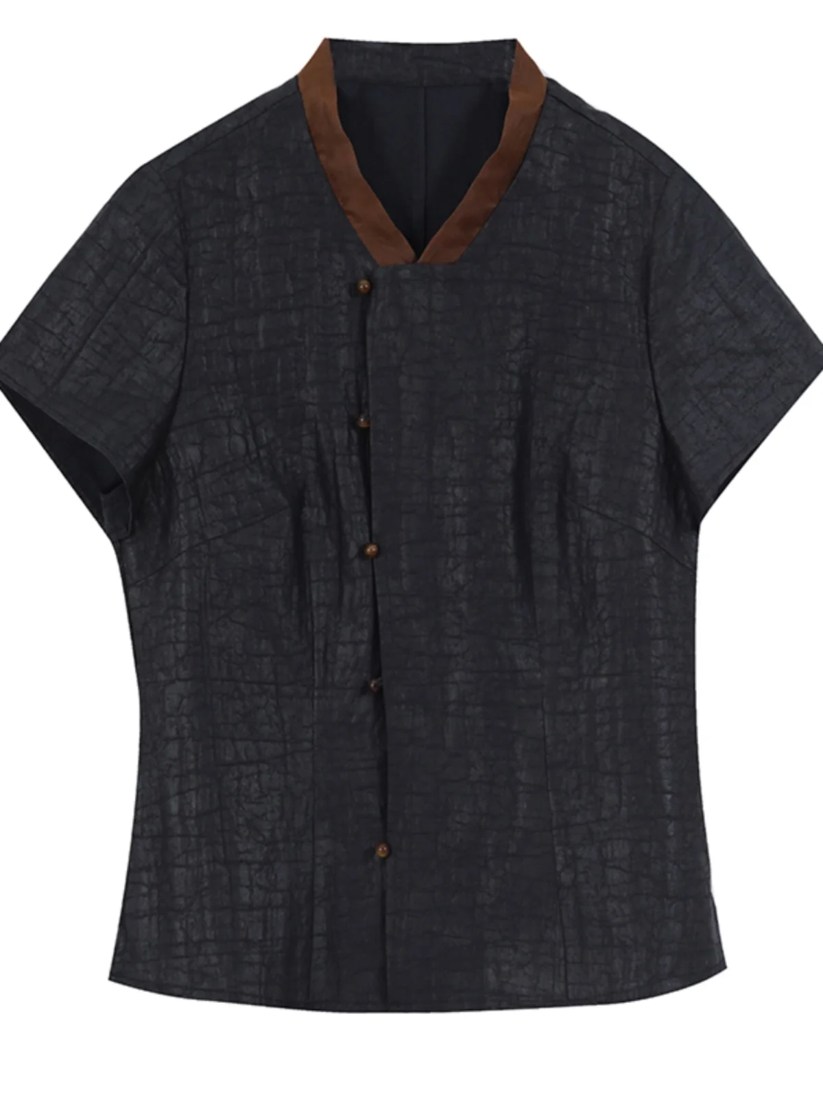 Faionable الشابات سليم صالح irt الصيف كرا نمط الحرير جورجيت بوسين عادية V Ne ort Sve irt