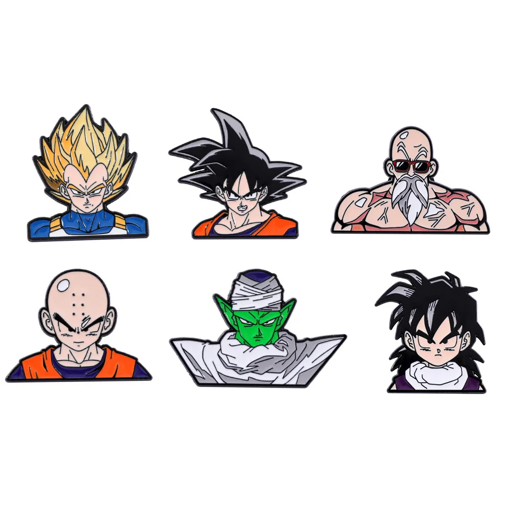 Anime Emaille-Anstecknadeln-Set, Niedliche Manga-Broschen für Rucksäcke und Kleidung, Schmuck-Sammlerstücke, Ansteckabzeichen