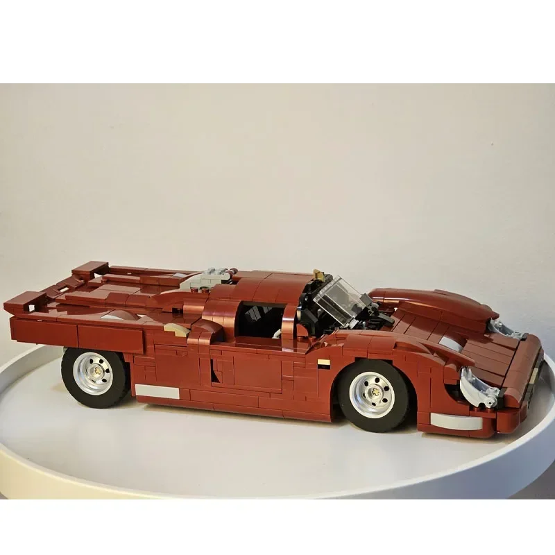 MOC- 149605   Super Red Classic Sports Car Racing Bausteinmodell 964 Teile MOC Kreative Kindergeburtstag Bausteine Spielzeug Geschenk